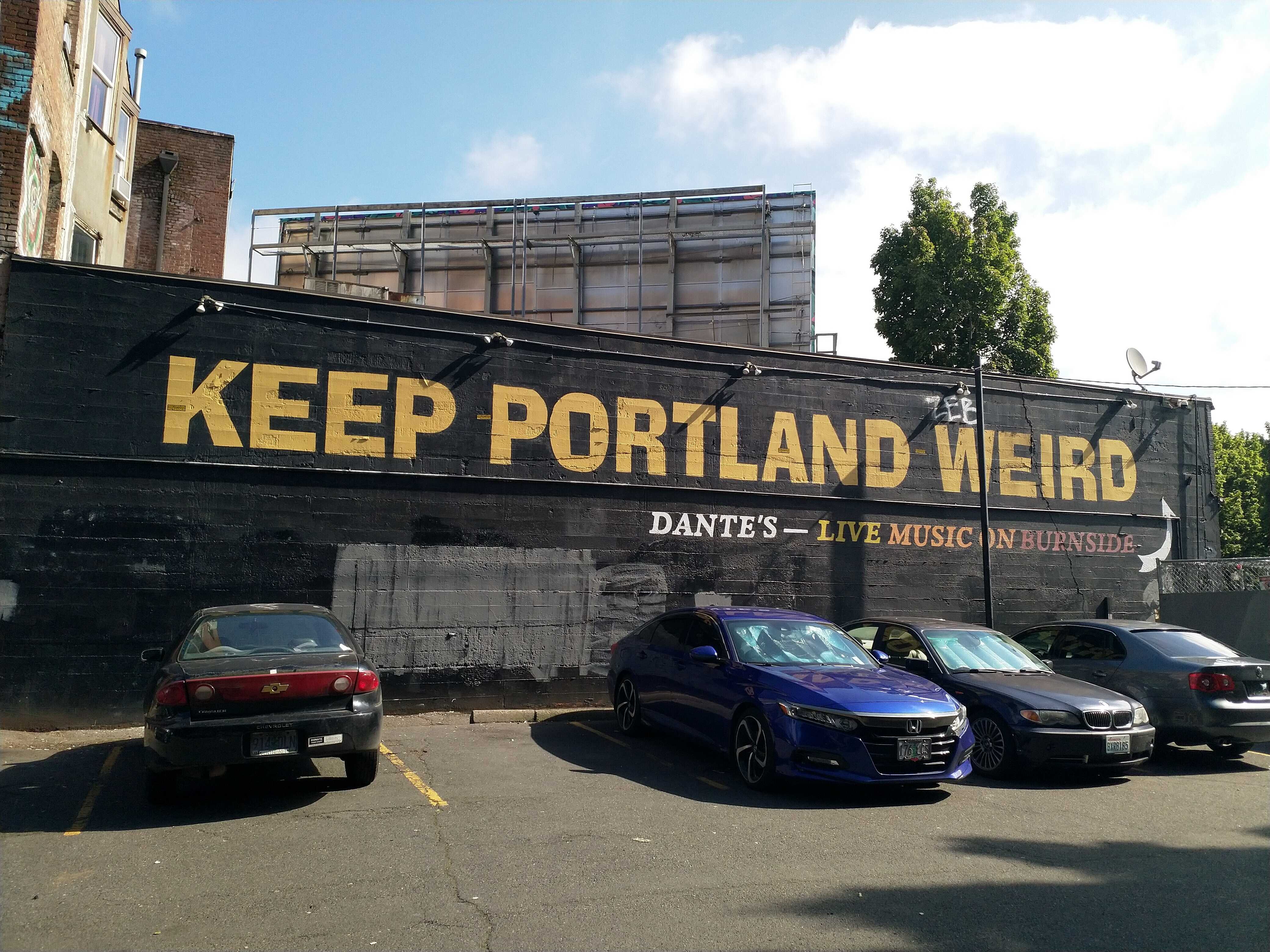 Portland&rsquo;s famous &lsquo;Keep Portland Weird&rsquo; sign.