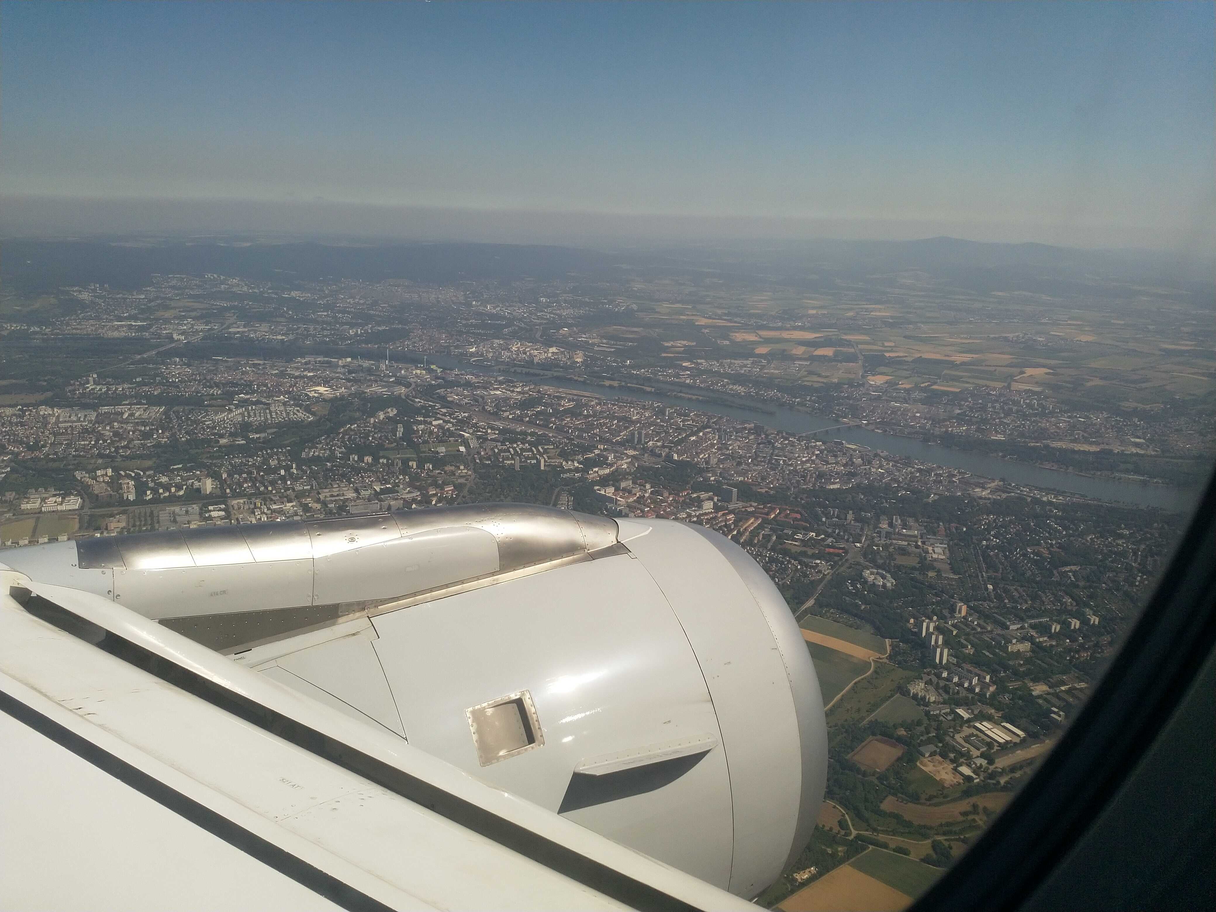 Mainz seen from the plane.