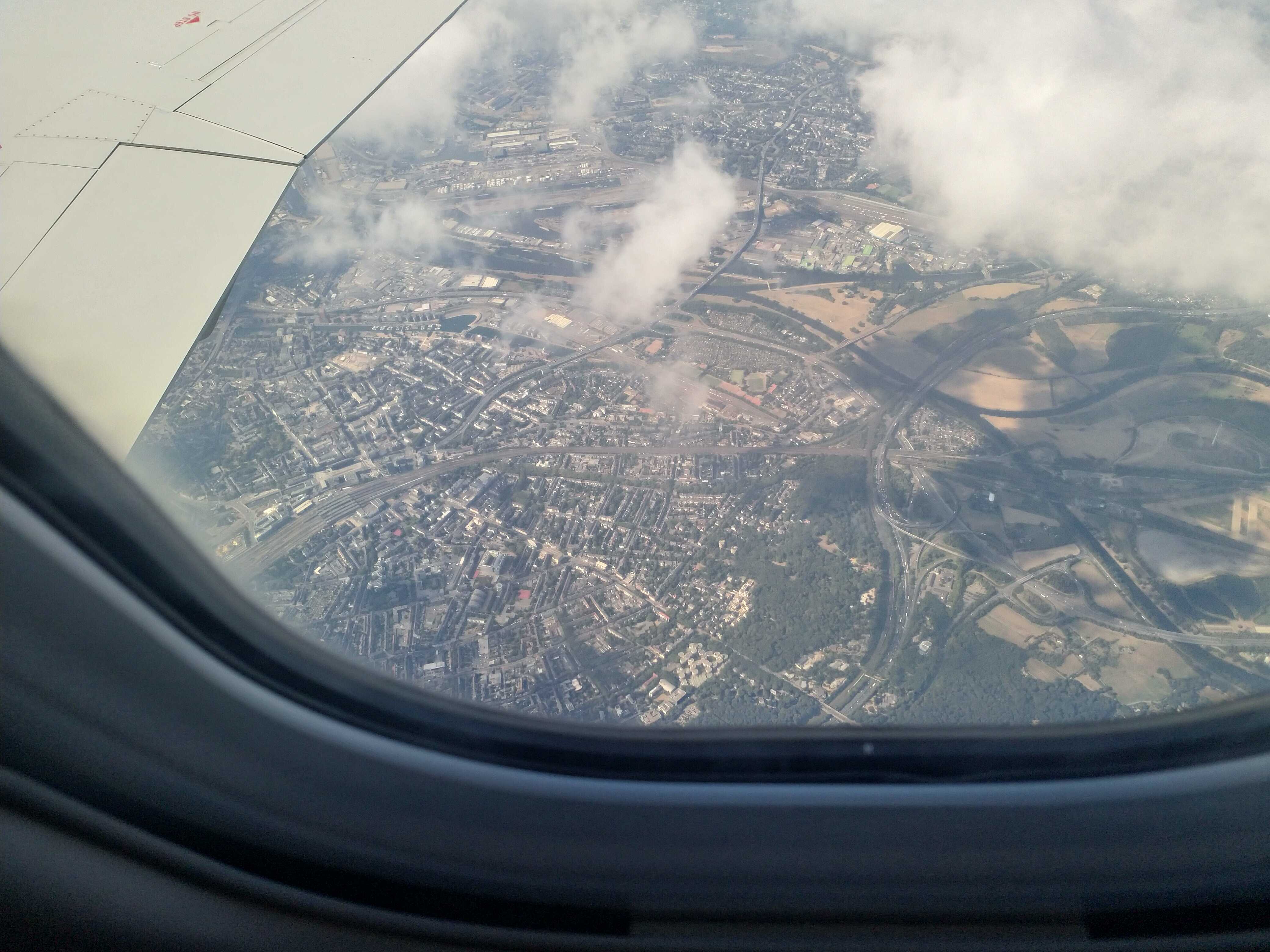 Duisburg from the air (I can see my office!).